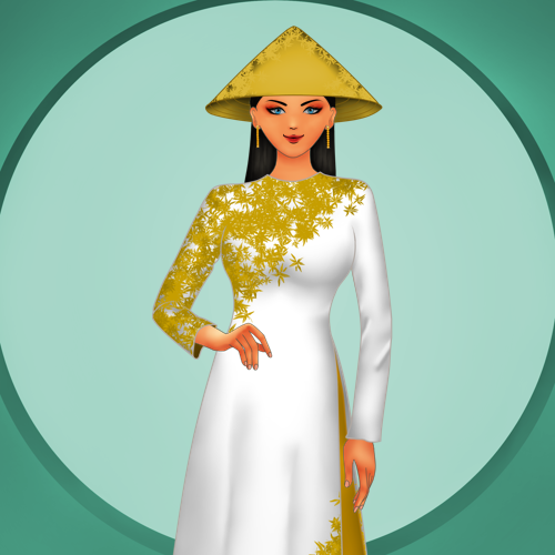 Women in Ao dai Vietnam 2