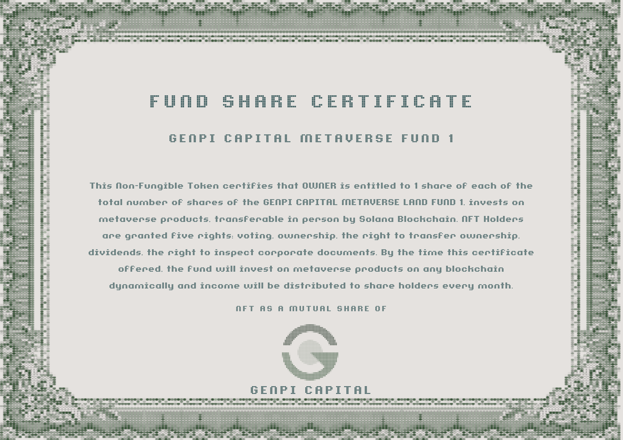 GenPi Capital Metaverse Fund 1