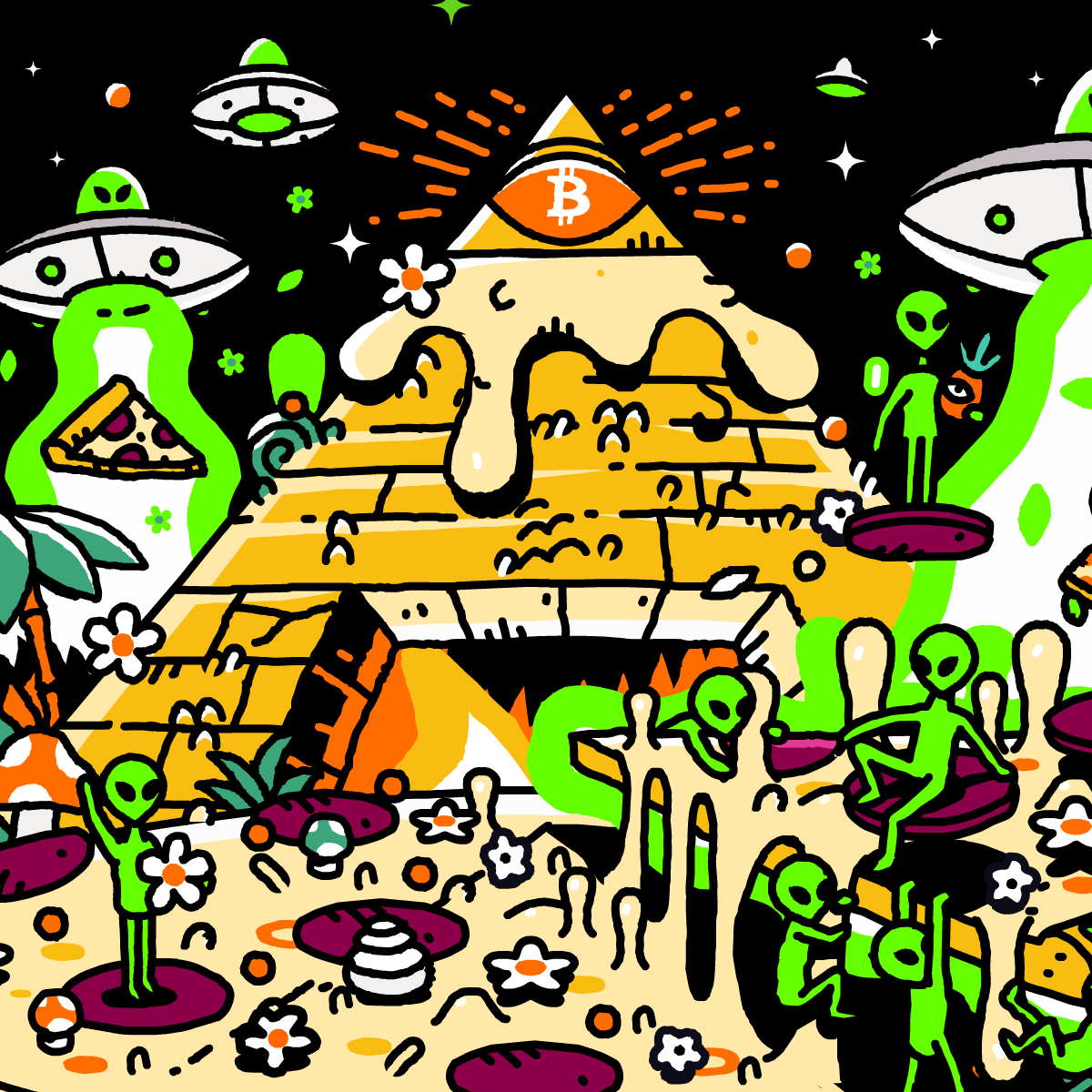 Dawn Of The Pizza by HeyTVM X Ordinal Pizza 