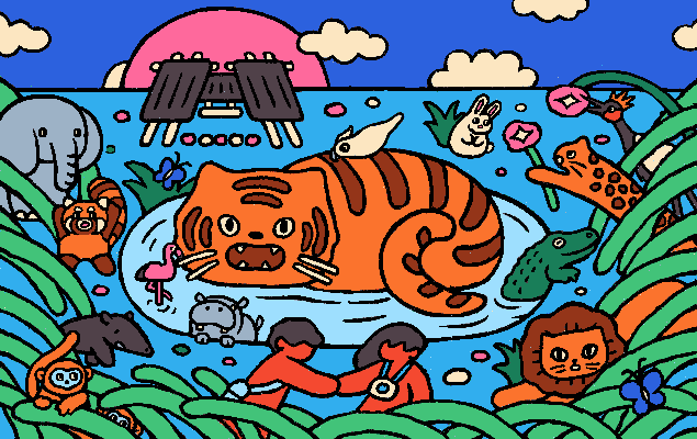 Old Times at the Zoo by Sinfini3