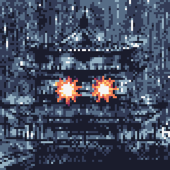 Pixelated Orange eyes